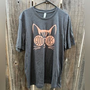 Good Vibes NWOT Cat tee shirt